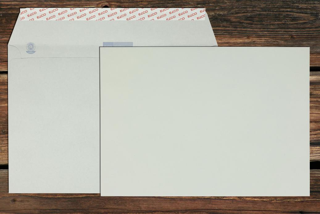 Briefhüllen B4 250x353 mm Haftklebend Recycling Grau 120 g/qm